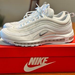 Nike Air Max 97 Like New Size 13 Triple White Casual Running Shoes Sneakers
